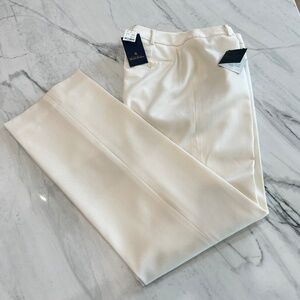 NEW w/Tags Brooks Brothers Ivory Cream Off White 100% Wool Pants - Caroline Fit